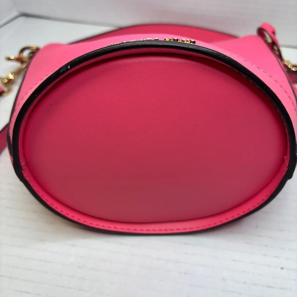 Michael Kors Townsend Pink Leather Small Convertible Bucket Bag Crossbody - Picture 9 of 15